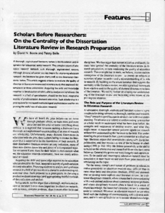 Dissertation literature review article
